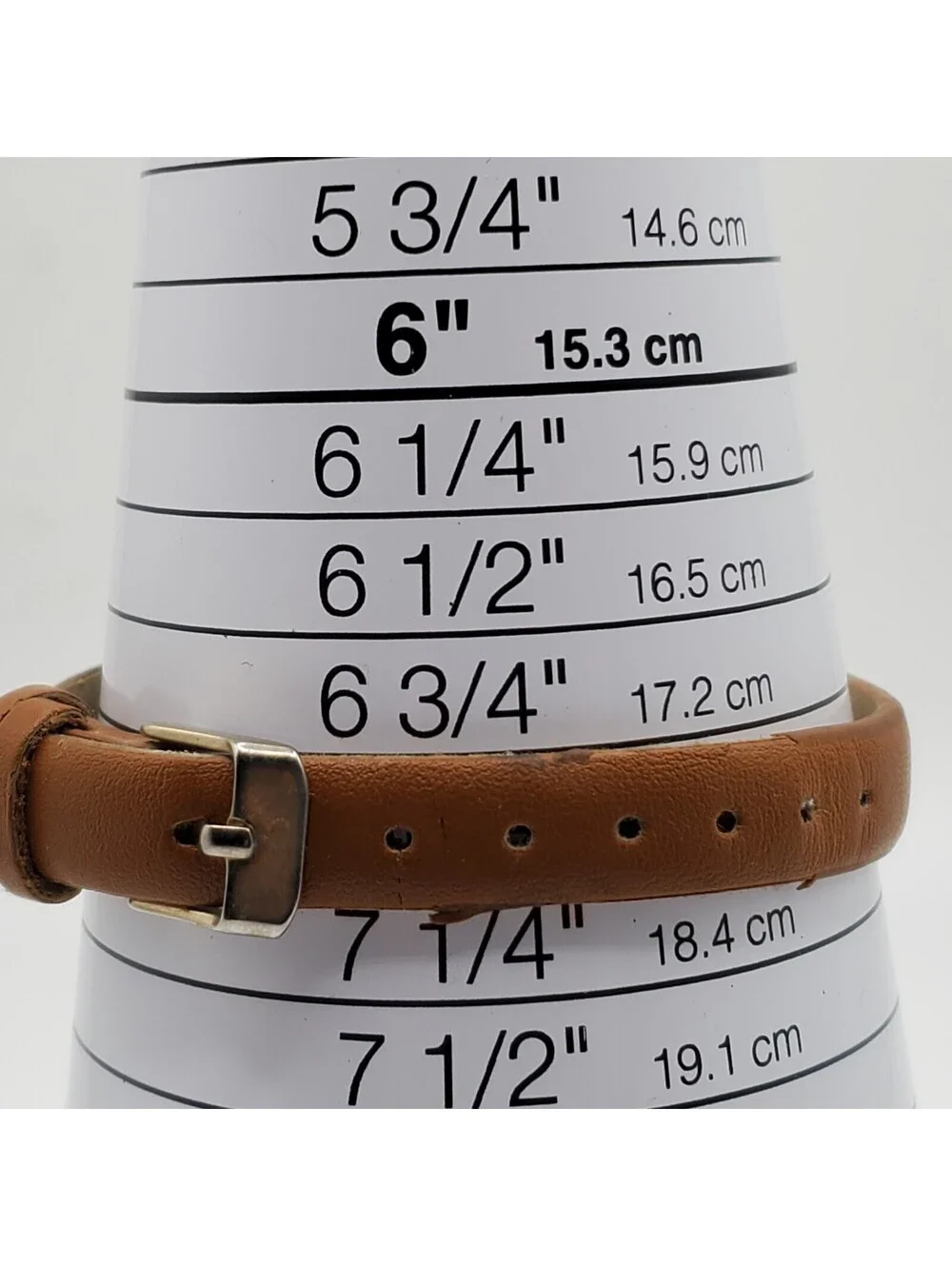 Metaphor Rhinestone Quartz Watch Women 26mm Gold Tone Brown Band New Battery